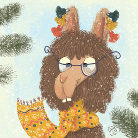 Предновогодняя лама