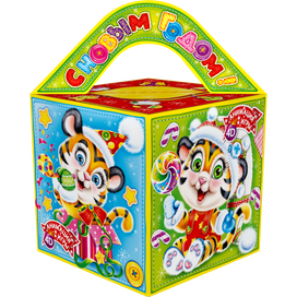 Коробка ,,Лоскутный кубик с тигрятами,,