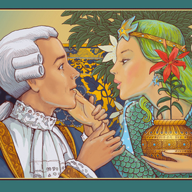 Иллюстрации к календарю по сказкам Гофмана Э.Т.  "Золотой горшок".