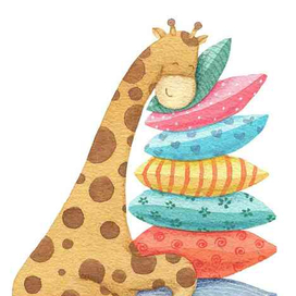 А вы знаете, как спит жираф?