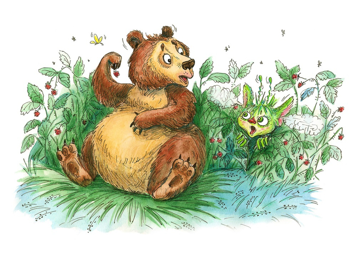 В малиннике