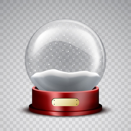 Новогодний снежный шар (вектор)