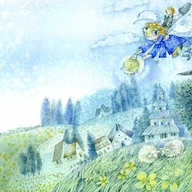 Иллюстрация к книге Л. Стружецкой "Ночь Жука Светлячка" 5