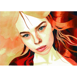 Портрет Лизы, акварель, 2017г.