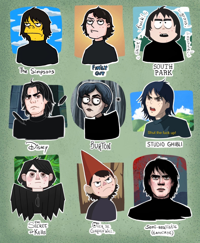 Персонаж в разных стилях