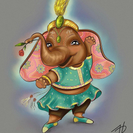 Слониха индианка