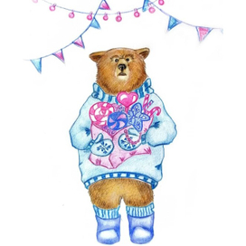 Новогодний мишка