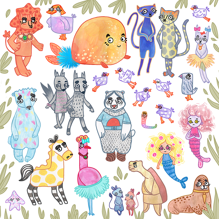 Разработка персонажей для детской книг Land of Tayo