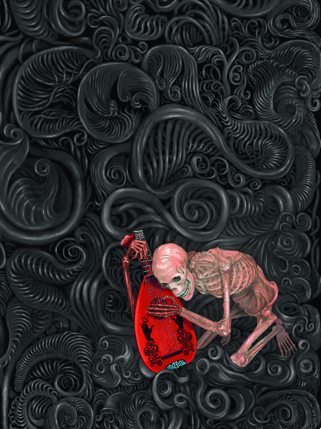 Скелет с лютняй