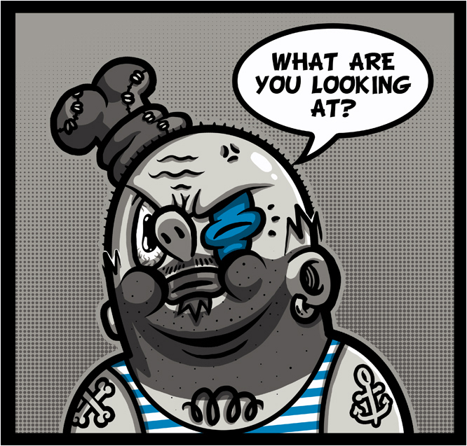 На что уставился?