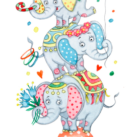 Веселые слоники