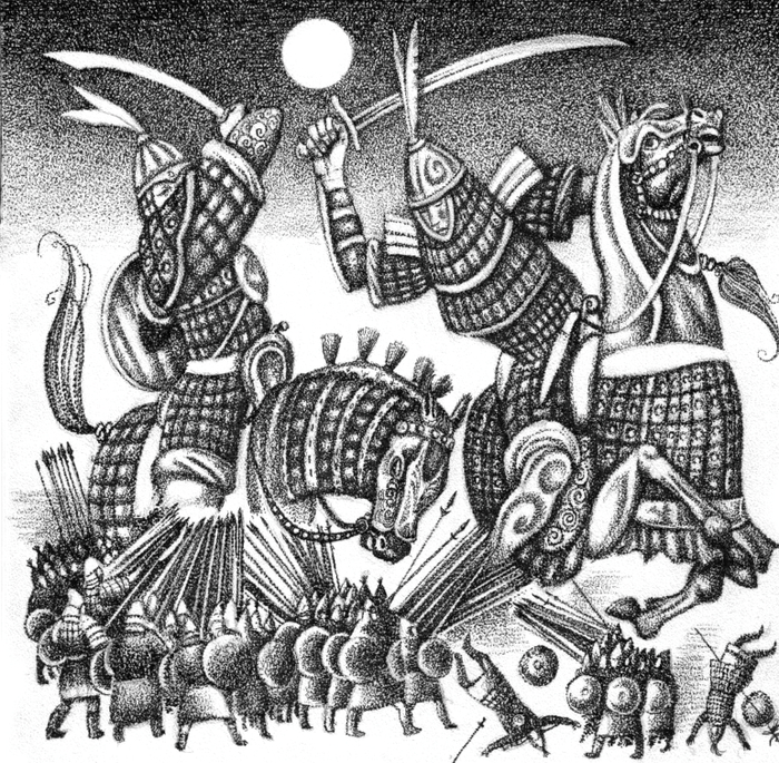 Битва героев с карликами