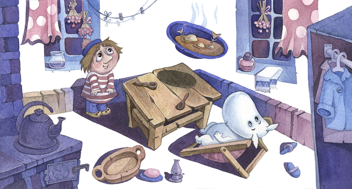 Иллюстрация к " Волшебная зима" Туве Янссон.