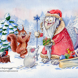 Кот - дед Мороз