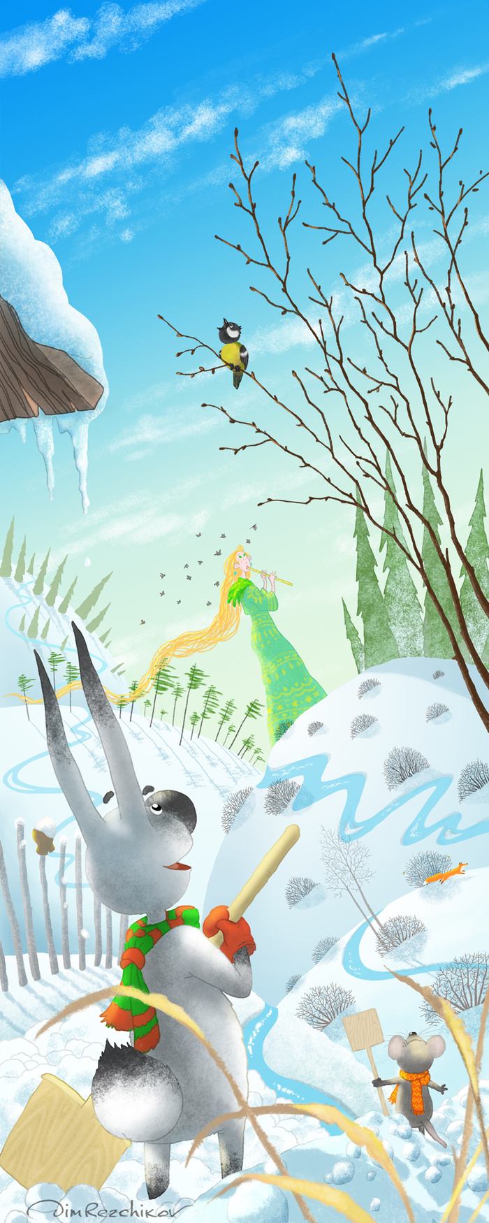 заяц весной ) 