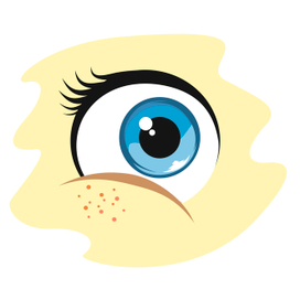 Голубой детский глаз