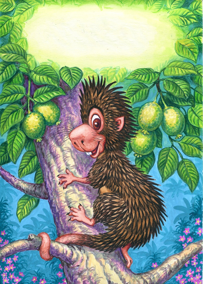 Почему дикобразы лазают по деревьям. Сказка