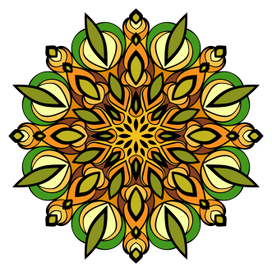 Мандала для обложки раскраски