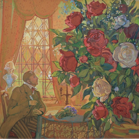 Обломовъ. Цветы.