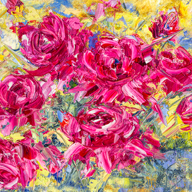 Розы в цвету