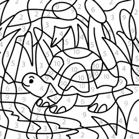 Раскраска для детей по номерам 