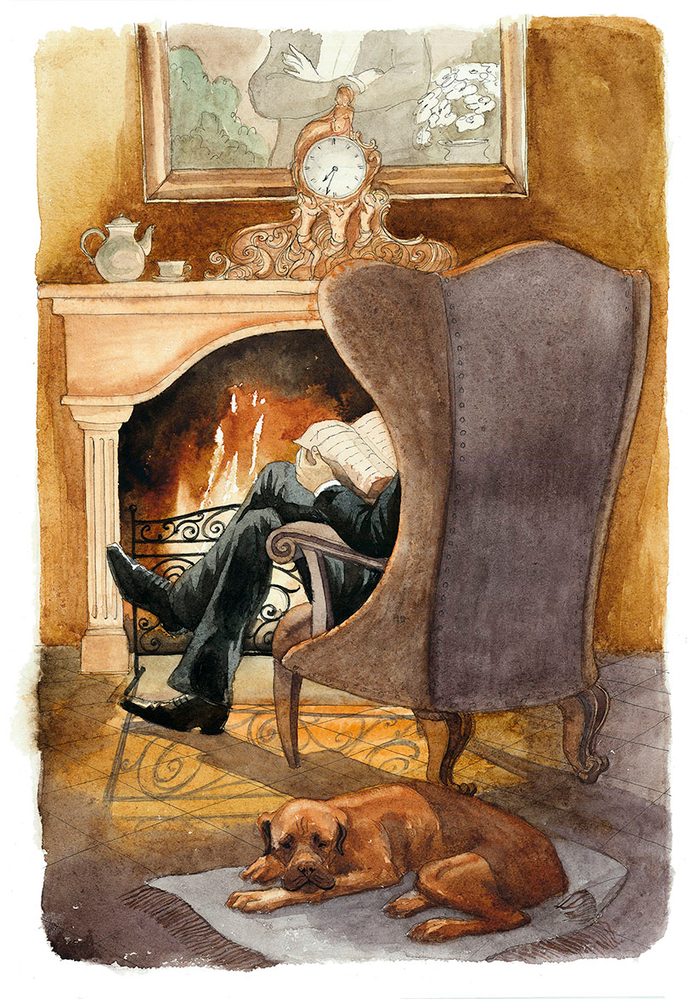 Читает письмо