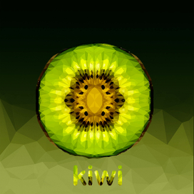 low poly kiwi