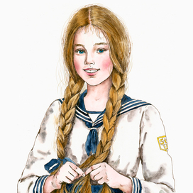 Разработка персонажа к книге "Это же Патти"  Джин Уэбстер