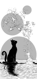 кошка и рыбки