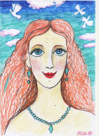 Девушка и голуби