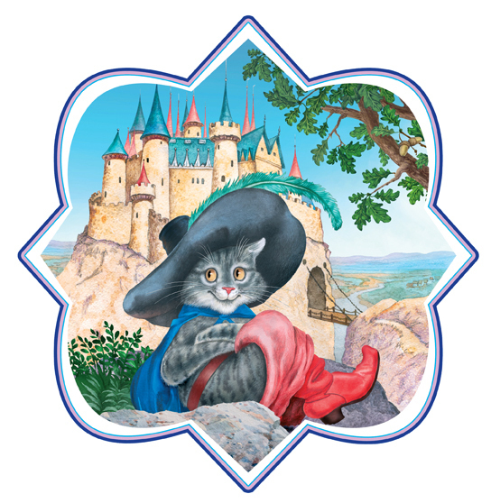 "Кот в сапогах", иллюстрация для обложки сборника сказок