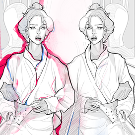 Adriana Lima's backstage