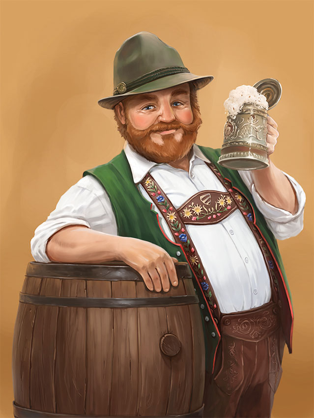 Пивовар, персонаж для пивной компании
