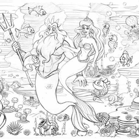 Русалочка и Нептун