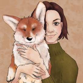 Автопортрет с моим псом Твиксом