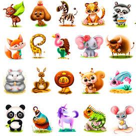 коллекция животных для азбуки 