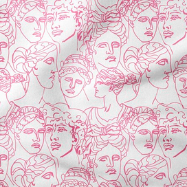 Бесшовный векторный паттерн с Древнегреческими Богинями и Богами 