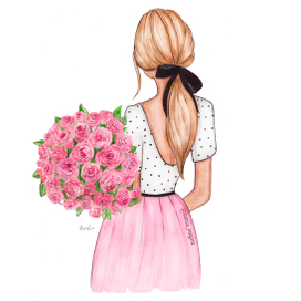 Девушка с розами