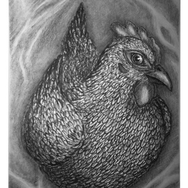 Иллюстрация к стихотворению "Курица"