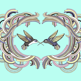 принт "птицы"