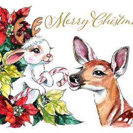 Бэмби с зайчиком