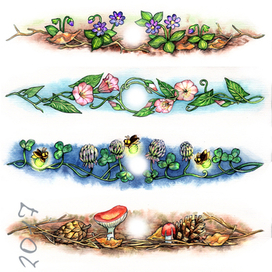 Колонтитулы и разделители текста.