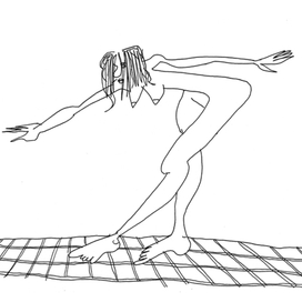 Обнаженная акробатка (набросок, 2015)