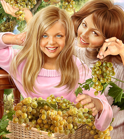 Виноград. Иллюстрация в журнал.