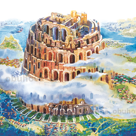 Вавилонская башня. Библия для детей.