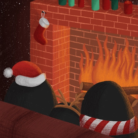 Семья пингвинов в сборе