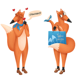 Стикеры Лисы в Telegram