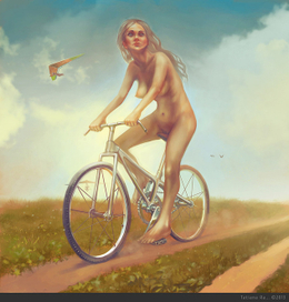 Девушка на велосипеде