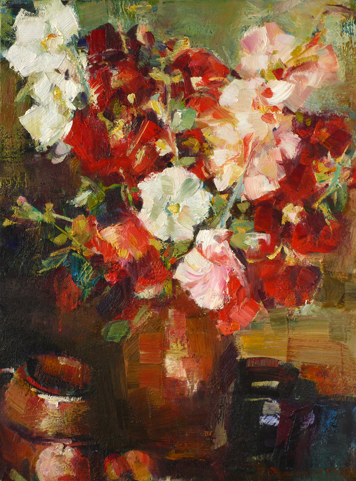 Н. Фешин Мальвы (авторская копия)