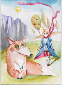 "Лис", иллюстрация к сказке "Маленький принц"